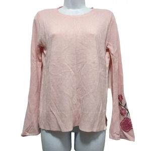 Faded Glory Soft Pink Flare Sleeves Pullover
